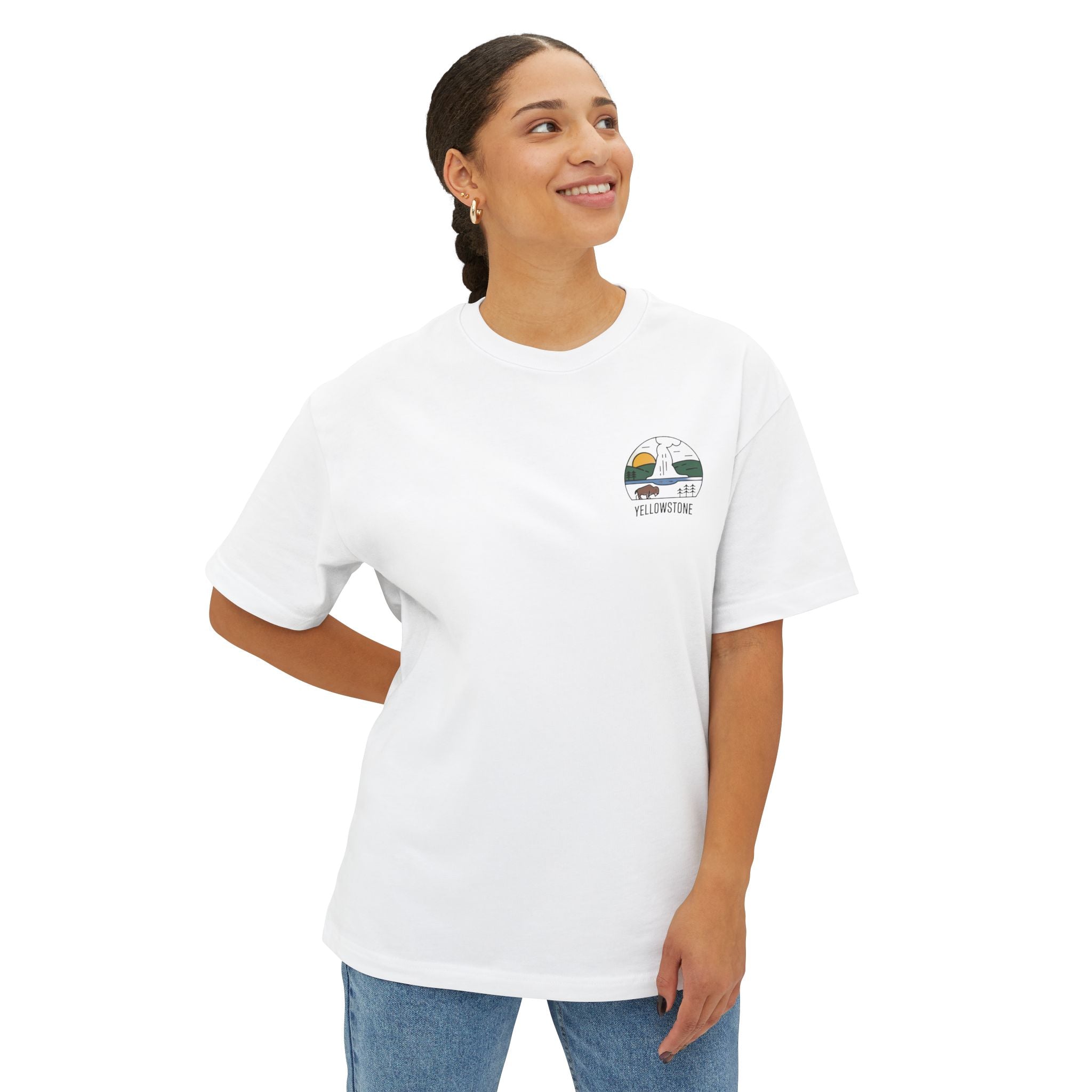 Yellowstone Graphic Unisex Oversized Tee, Casual Fashion, Nature Lover Gift, Adventure Apparel, Travel Souvenir