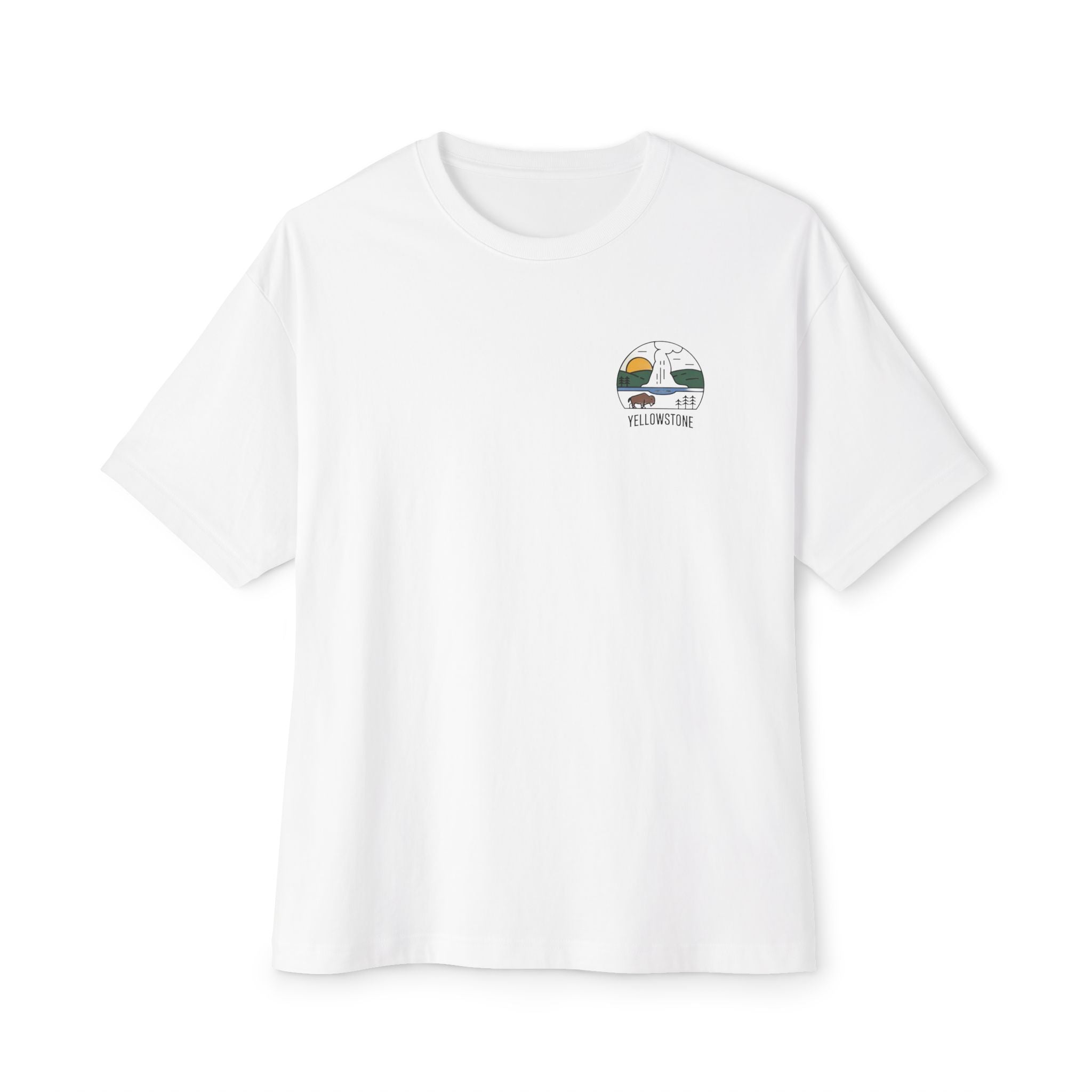 Yellowstone Graphic Unisex Oversized Tee, Casual Fashion, Nature Lover Gift, Adventure Apparel, Travel Souvenir