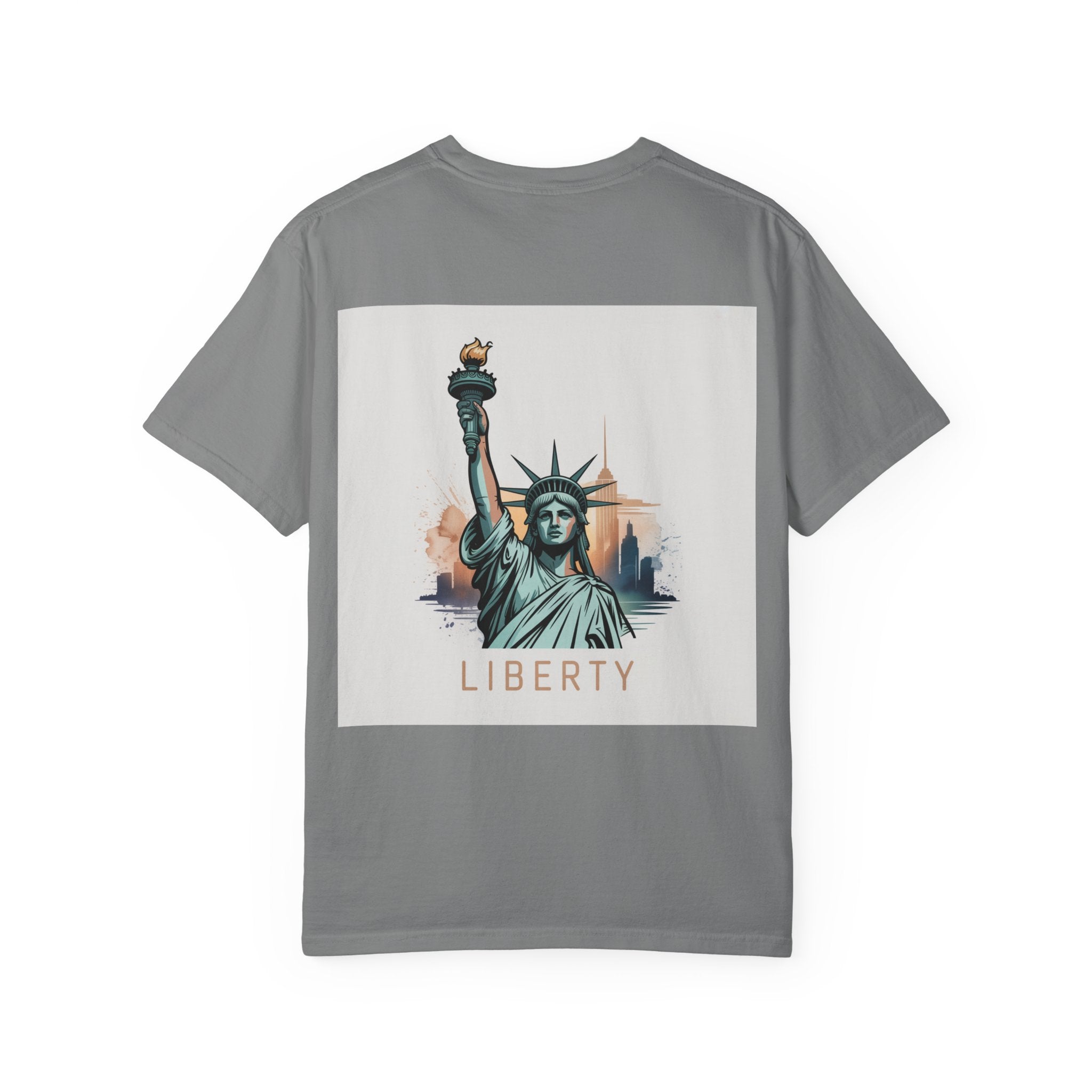 Statue of Liberty Graphic T-Shirt, NYC Apparel, Unisex Casual Tee, Travel Souvenir, Summer Outfit