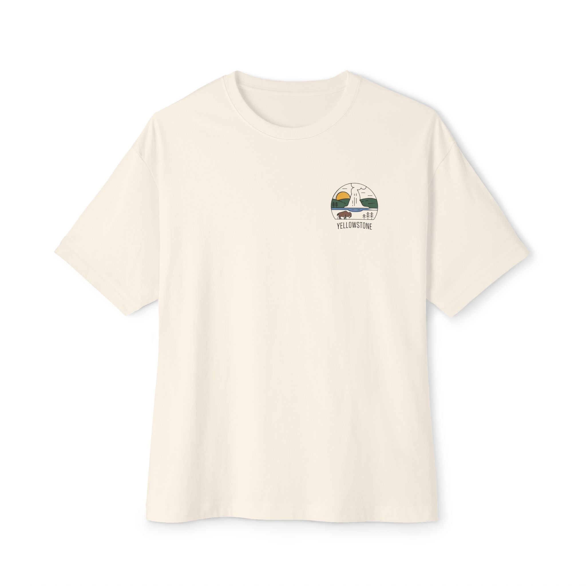 Yellowstone Graphic Unisex Oversized Tee, Casual Fashion, Nature Lover Gift, Adventure Apparel, Travel Souvenir