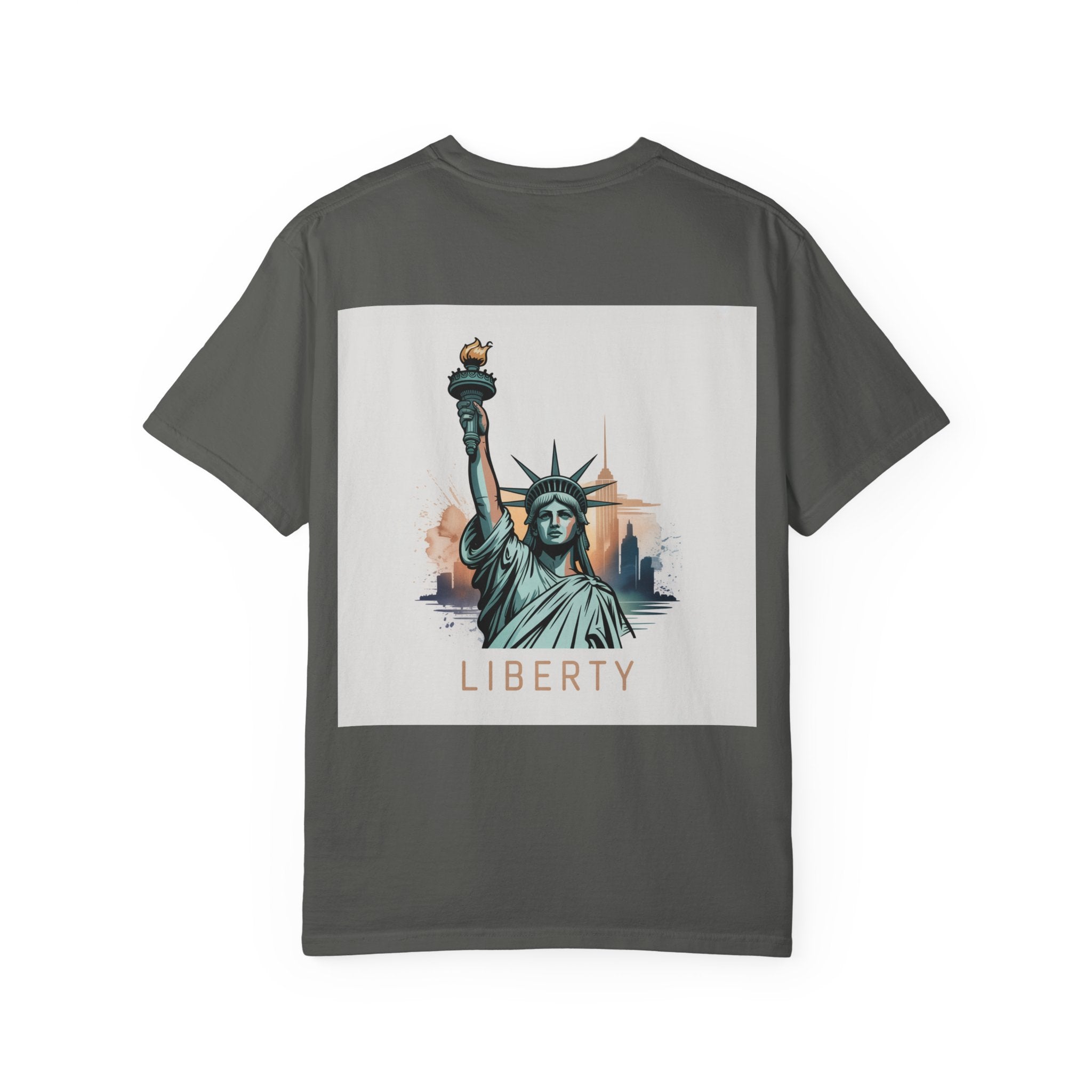 Statue of Liberty Graphic T-Shirt, NYC Apparel, Unisex Casual Tee, Travel Souvenir, Summer Outfit