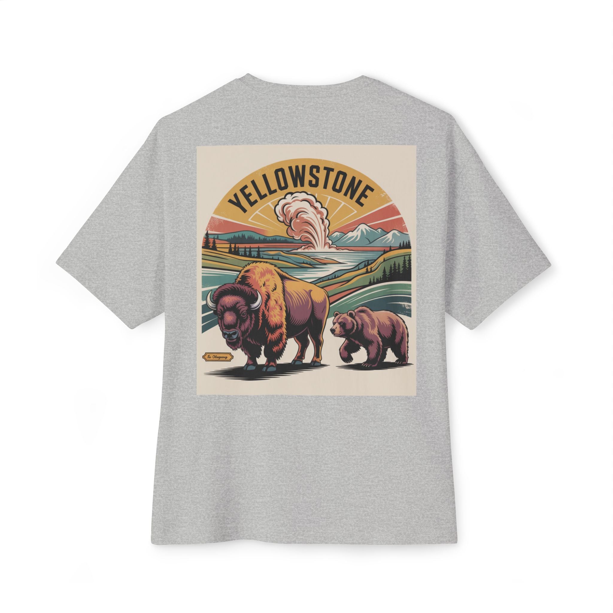 Yellowstone Graphic Unisex Oversized Tee, Casual Fashion, Nature Lover Gift, Adventure Apparel, Travel Souvenir