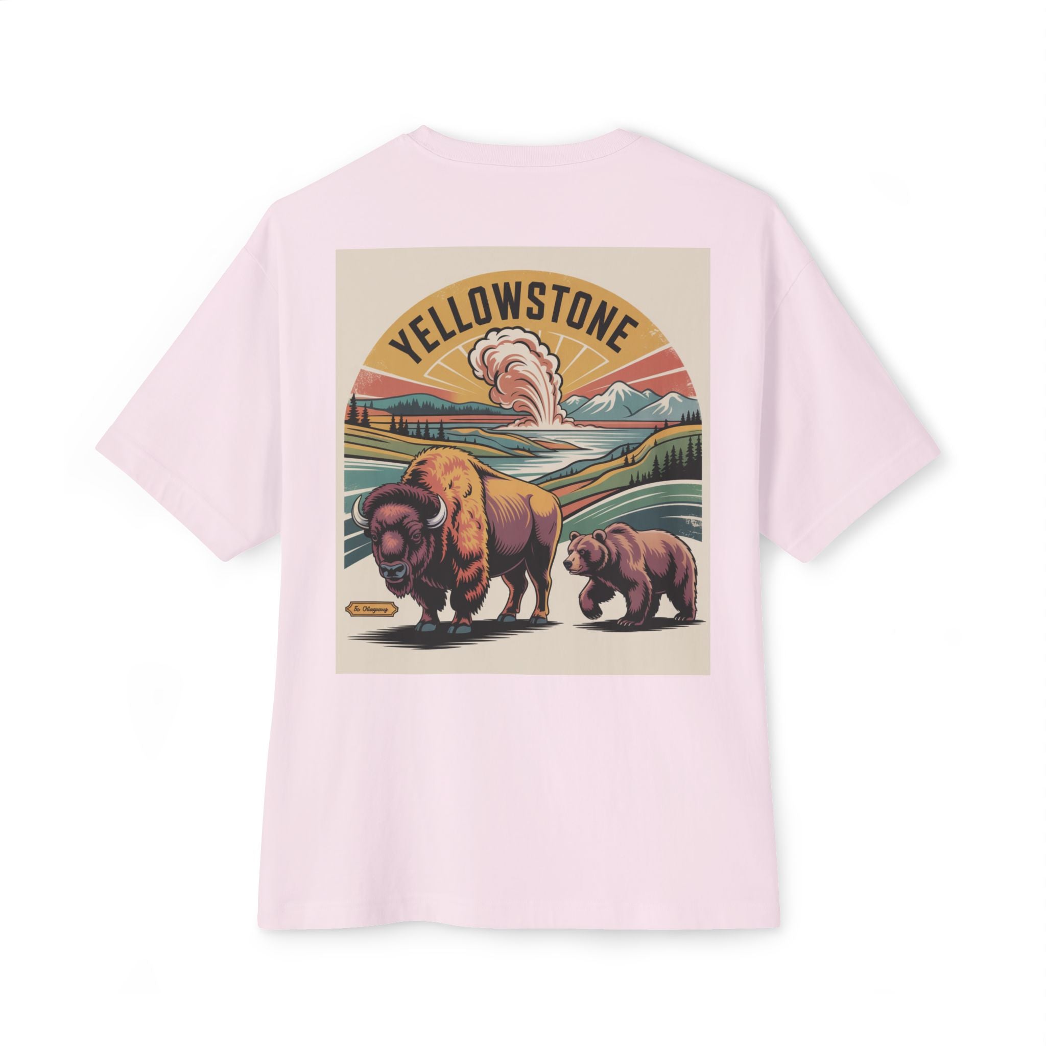 Yellowstone Graphic Unisex Oversized Tee, Casual Fashion, Nature Lover Gift, Adventure Apparel, Travel Souvenir