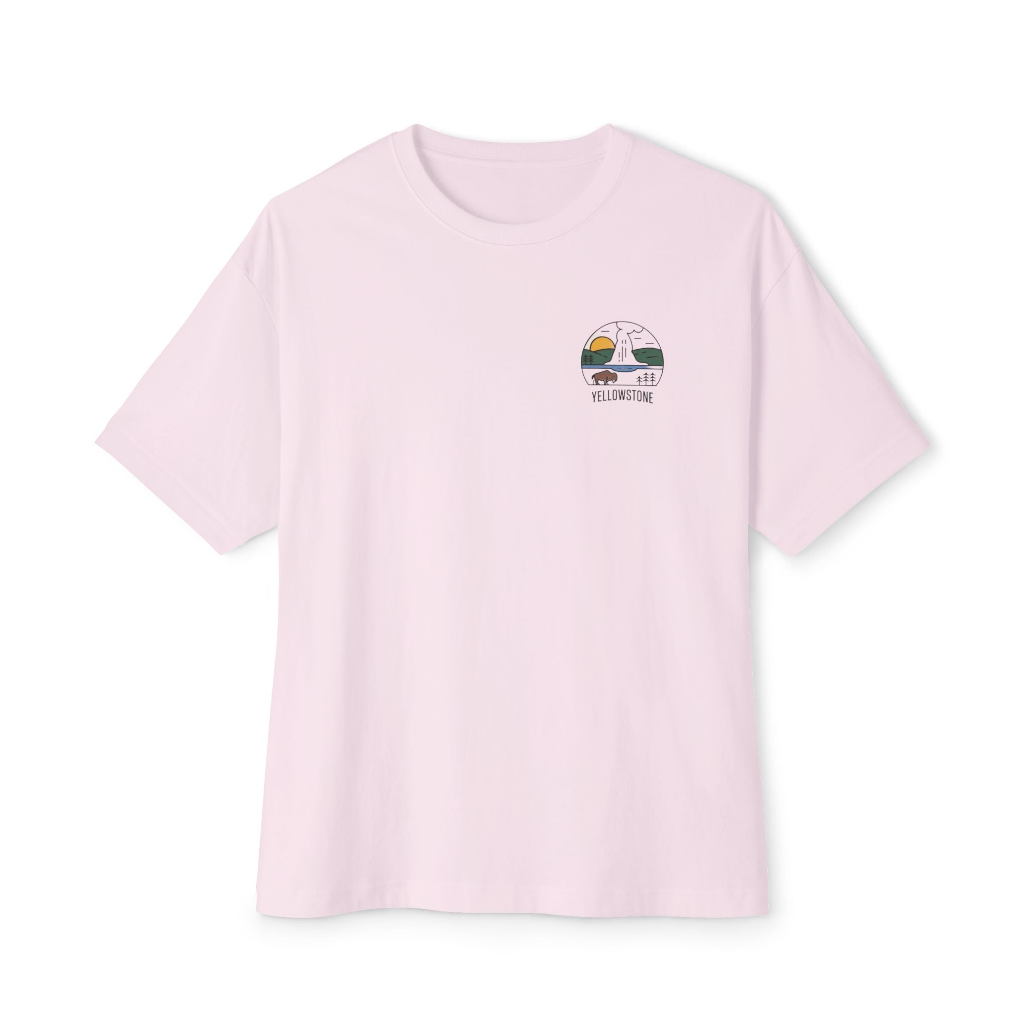 Yellowstone Graphic Unisex Oversized Tee, Casual Fashion, Nature Lover Gift, Adventure Apparel, Travel Souvenir