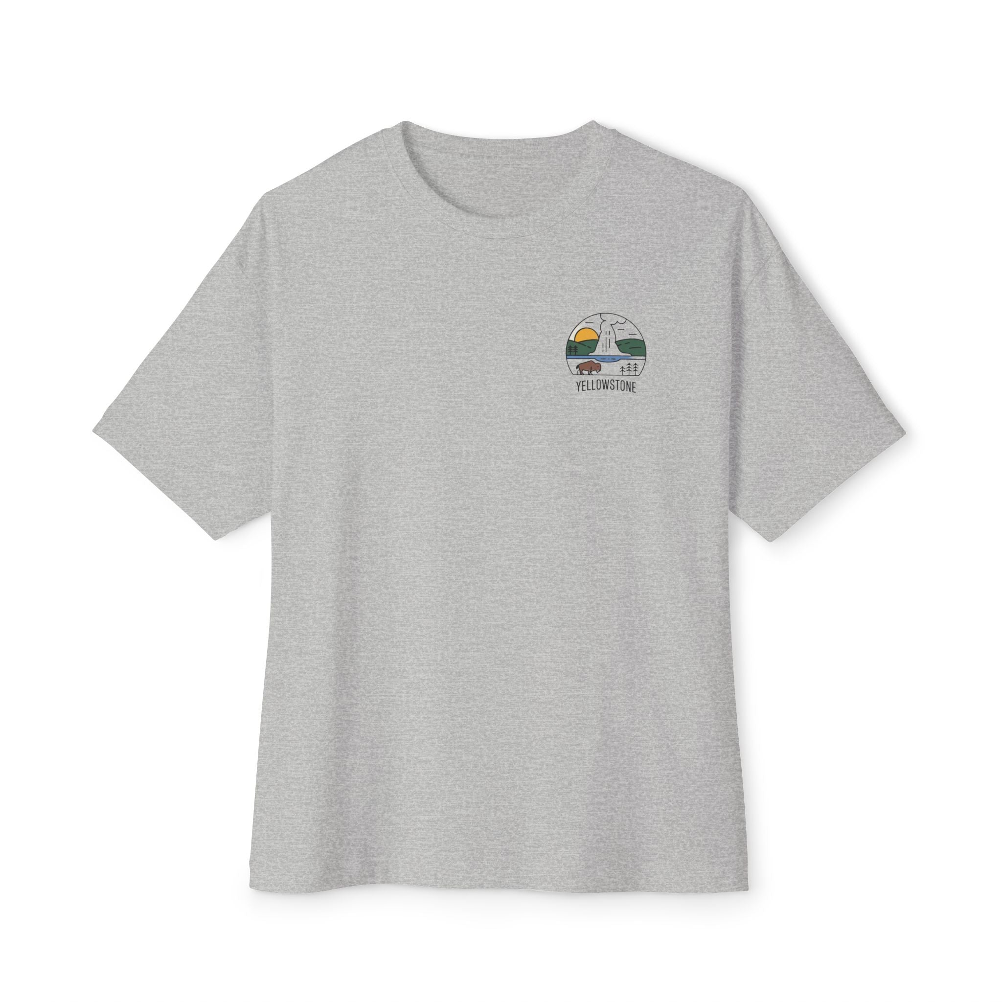 Yellowstone Graphic Unisex Oversized Tee, Casual Fashion, Nature Lover Gift, Adventure Apparel, Travel Souvenir
