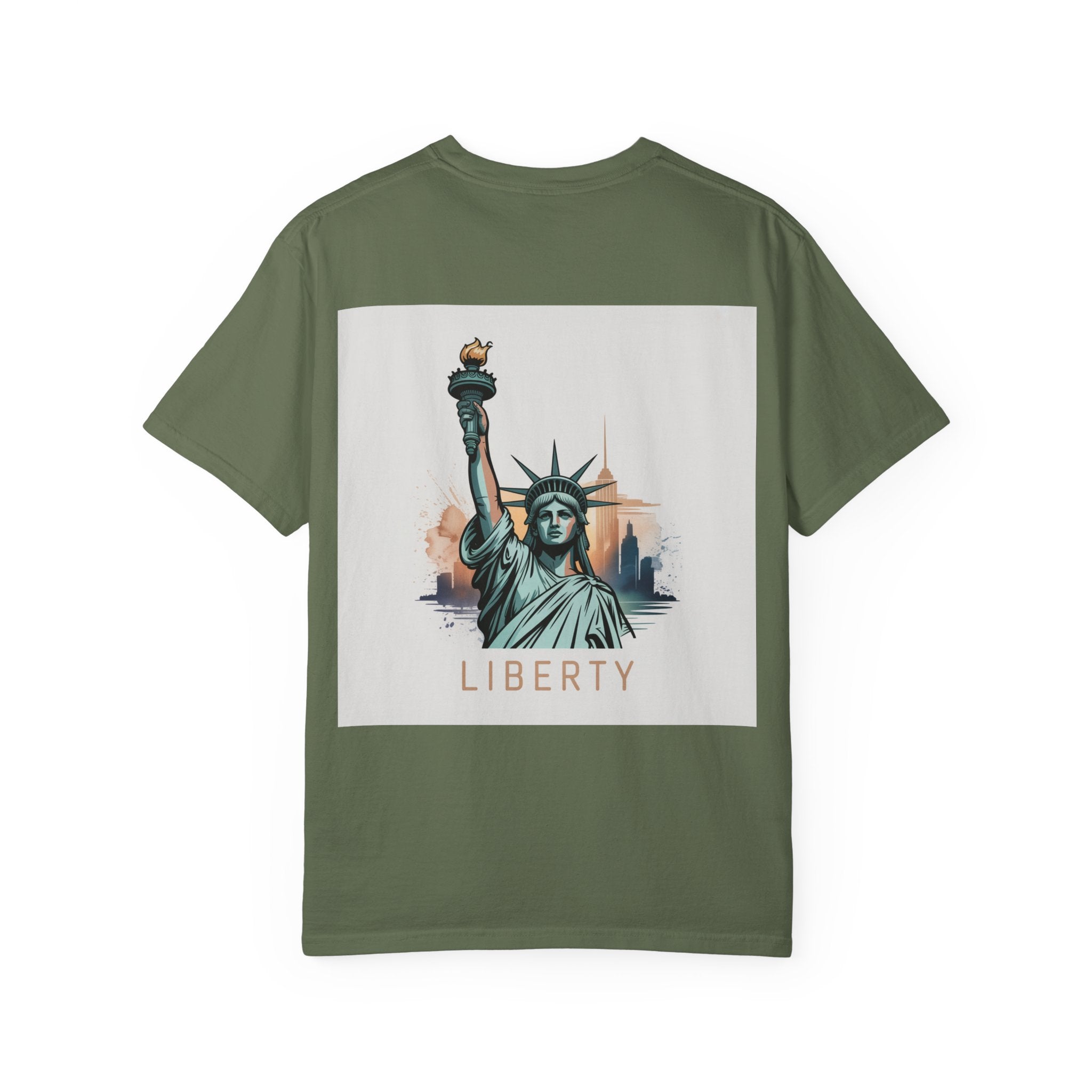 Statue of Liberty Graphic T-Shirt, NYC Apparel, Unisex Casual Tee, Travel Souvenir, Summer Outfit