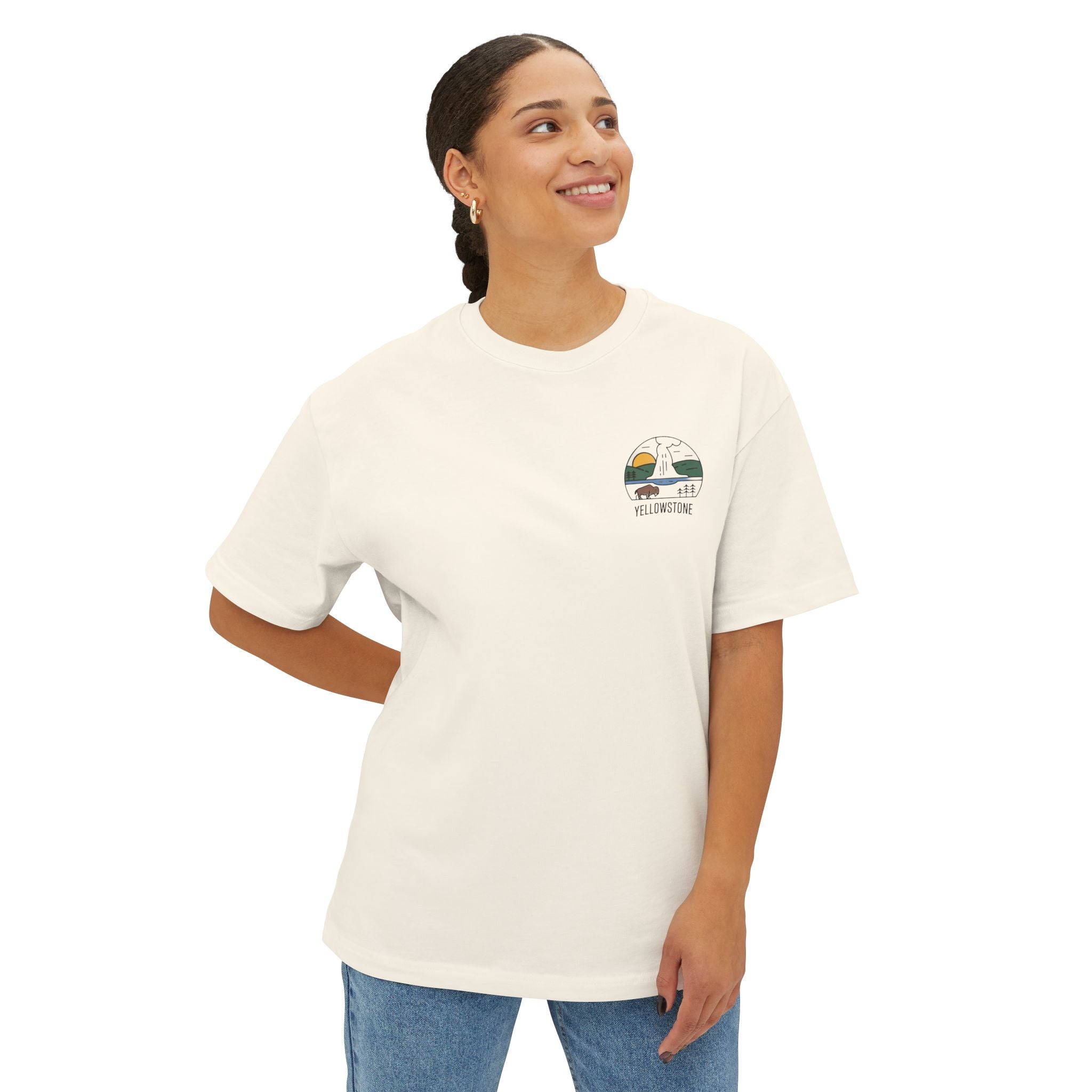 Yellowstone Graphic Unisex Oversized Tee, Casual Fashion, Nature Lover Gift, Adventure Apparel, Travel Souvenir