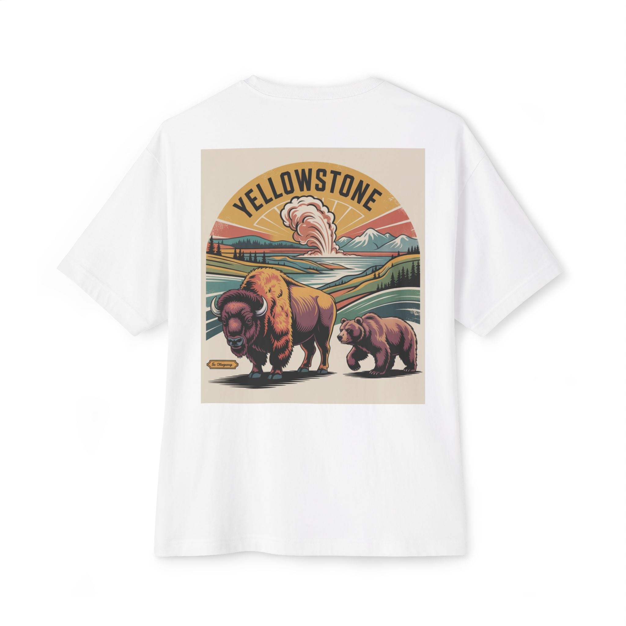 Yellowstone Graphic Unisex Oversized Tee, Casual Fashion, Nature Lover Gift, Adventure Apparel, Travel Souvenir