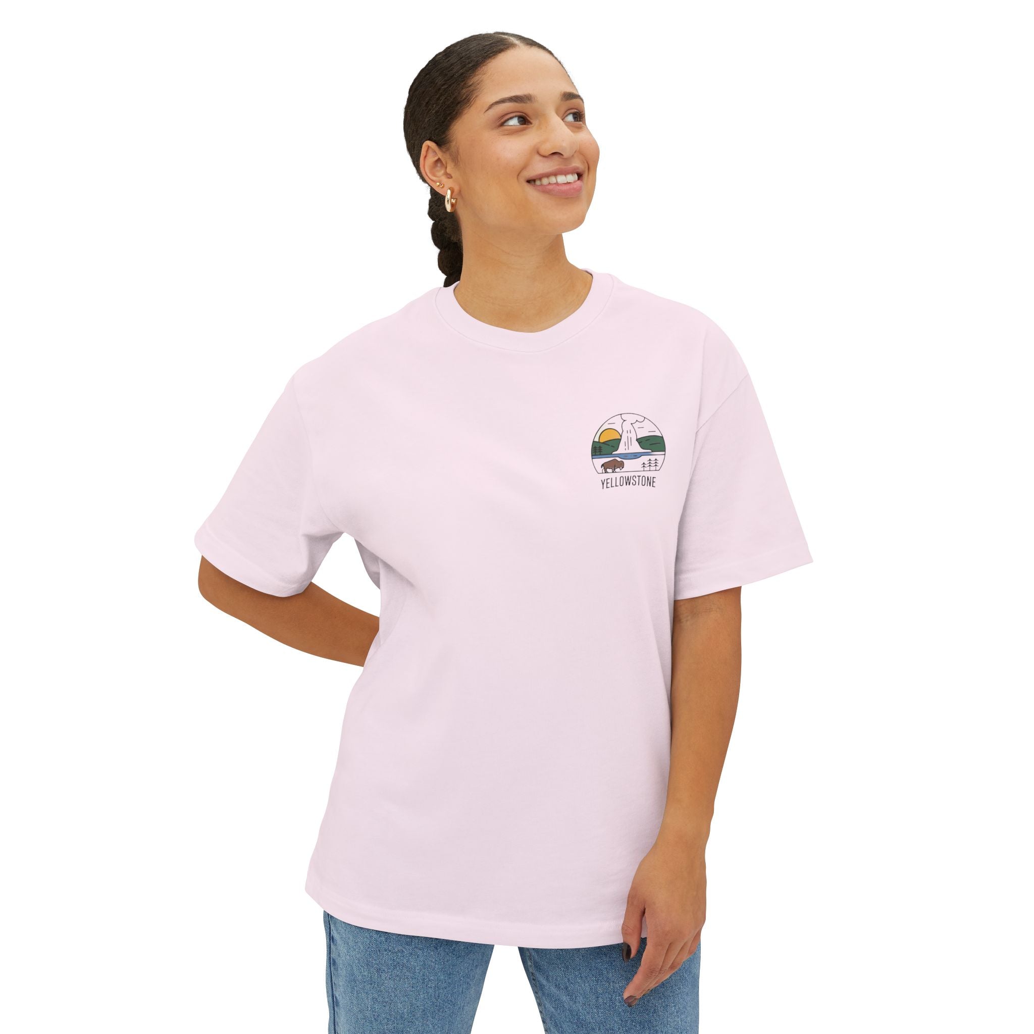 Yellowstone Graphic Unisex Oversized Tee, Casual Fashion, Nature Lover Gift, Adventure Apparel, Travel Souvenir