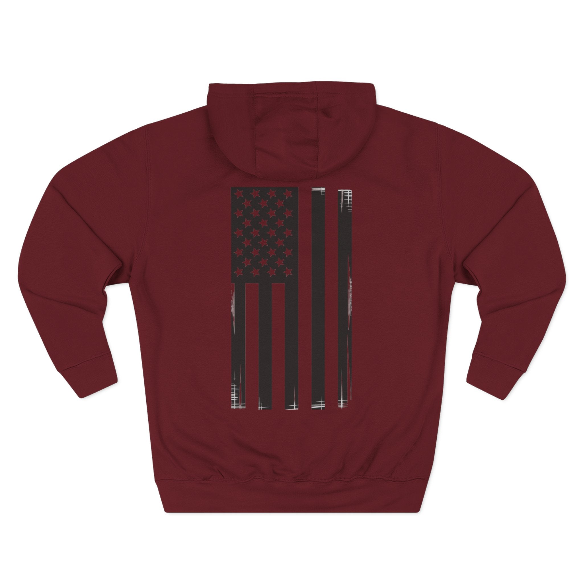 Patriotic Three-Panel Fleece Hoodie - Cozy Independence Day Sweatshirt, American Flag Gift, Casual Fall Hooded Sweatshirt, Unisex [...]