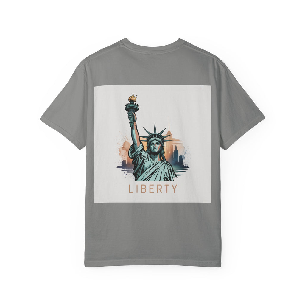 Statue of Liberty Graphic T-Shirt, NYC Apparel, Unisex Casual Tee, Travel Souvenir, Summer Outfit
