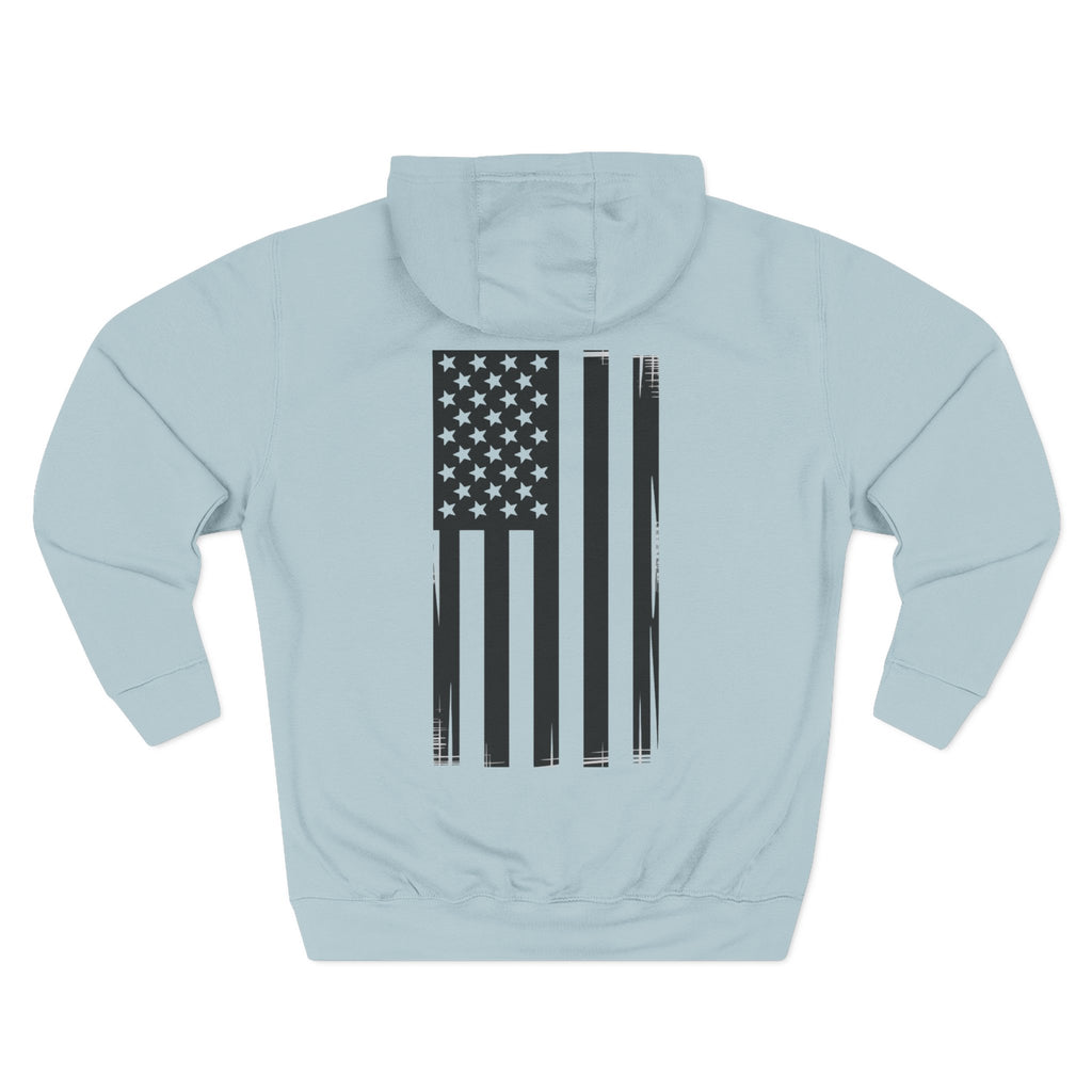 Patriotic Three-Panel Fleece Hoodie - Cozy Independence Day Sweatshirt, American Flag Gift, Casual Fall Hooded Sweatshirt, Unisex [...]
