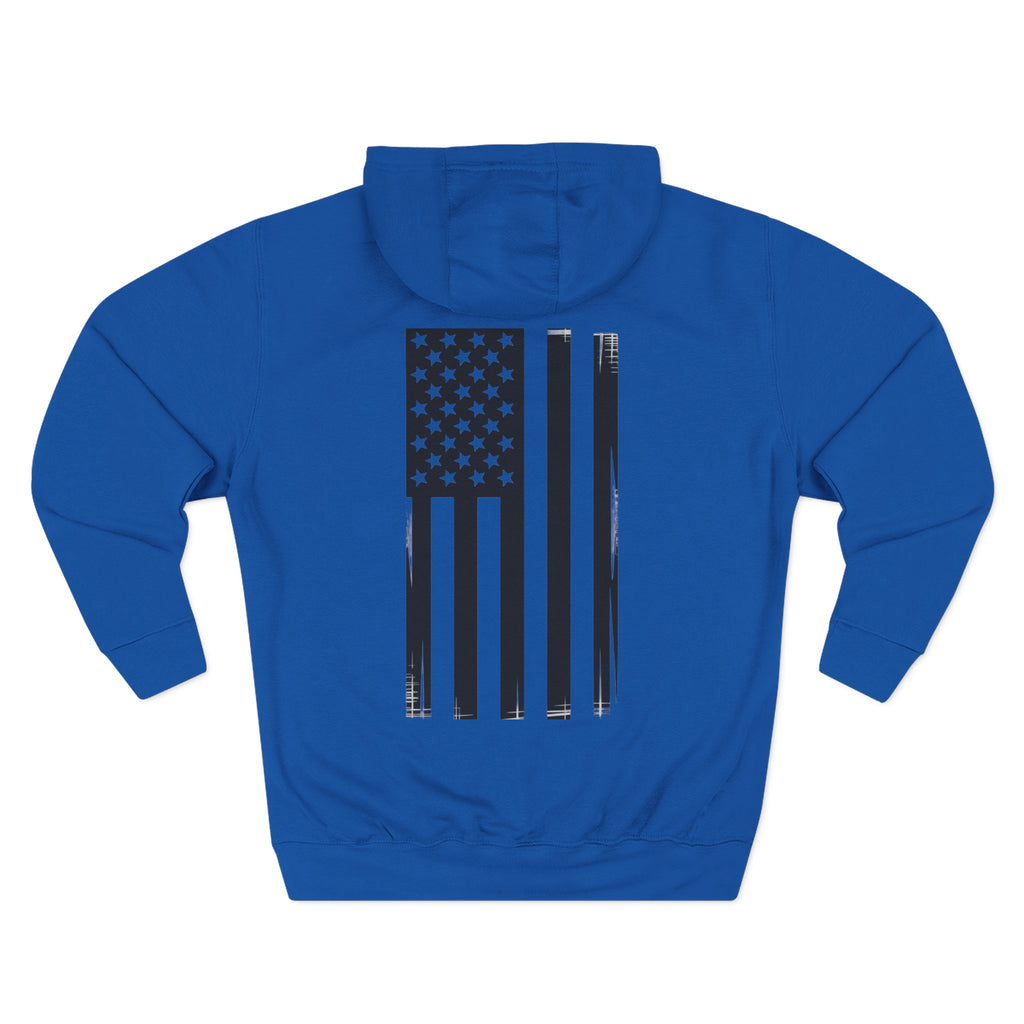 Patriotic Three-Panel Fleece Hoodie - Cozy Independence Day Sweatshirt, American Flag Gift, Casual Fall Hooded Sweatshirt, Unisex [...]