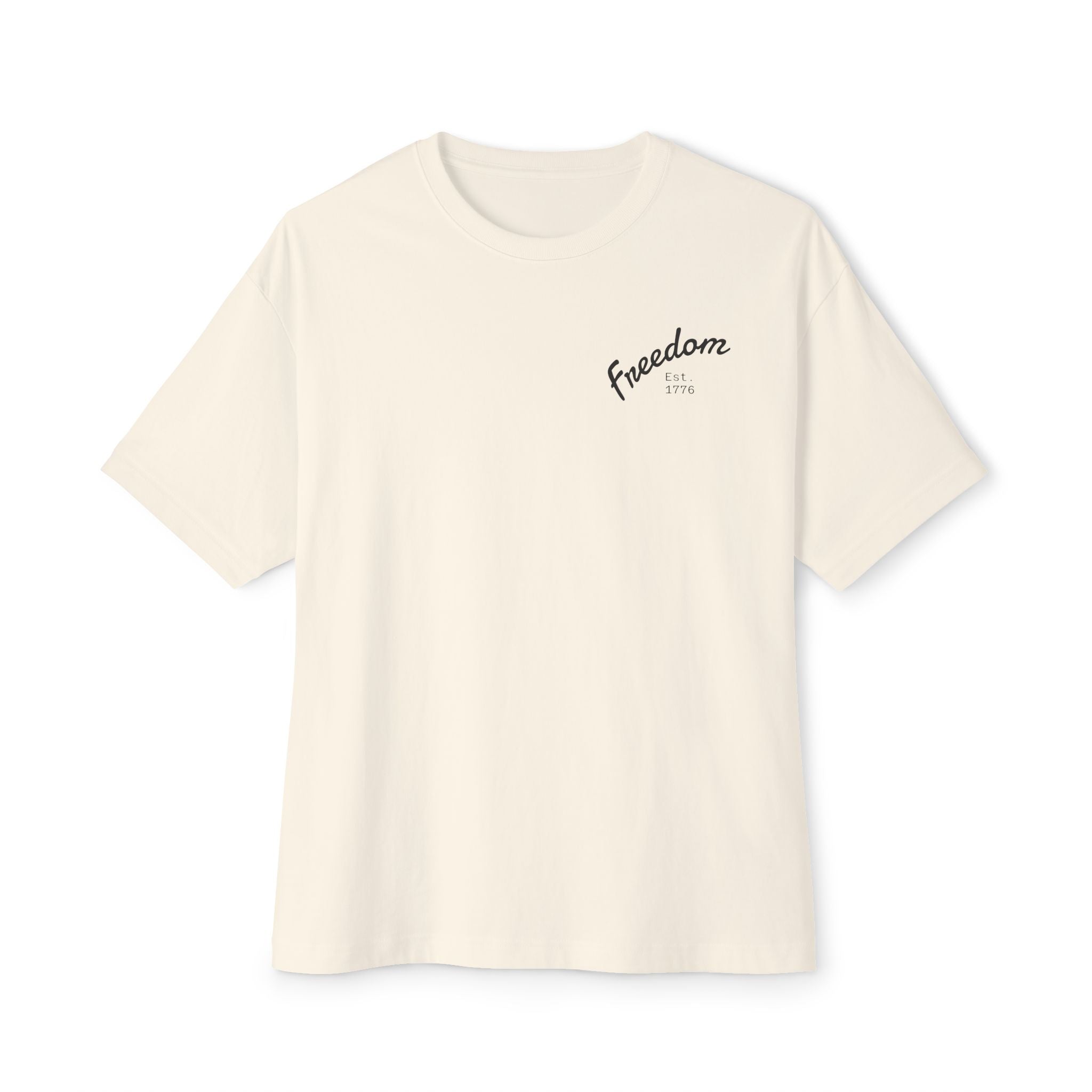Freedom Boxy Tee - Unisex Oversized Graphic T-Shirt, Casual Wear, Patriotic Apparel, Gift for Independence Day, Summer Vibes