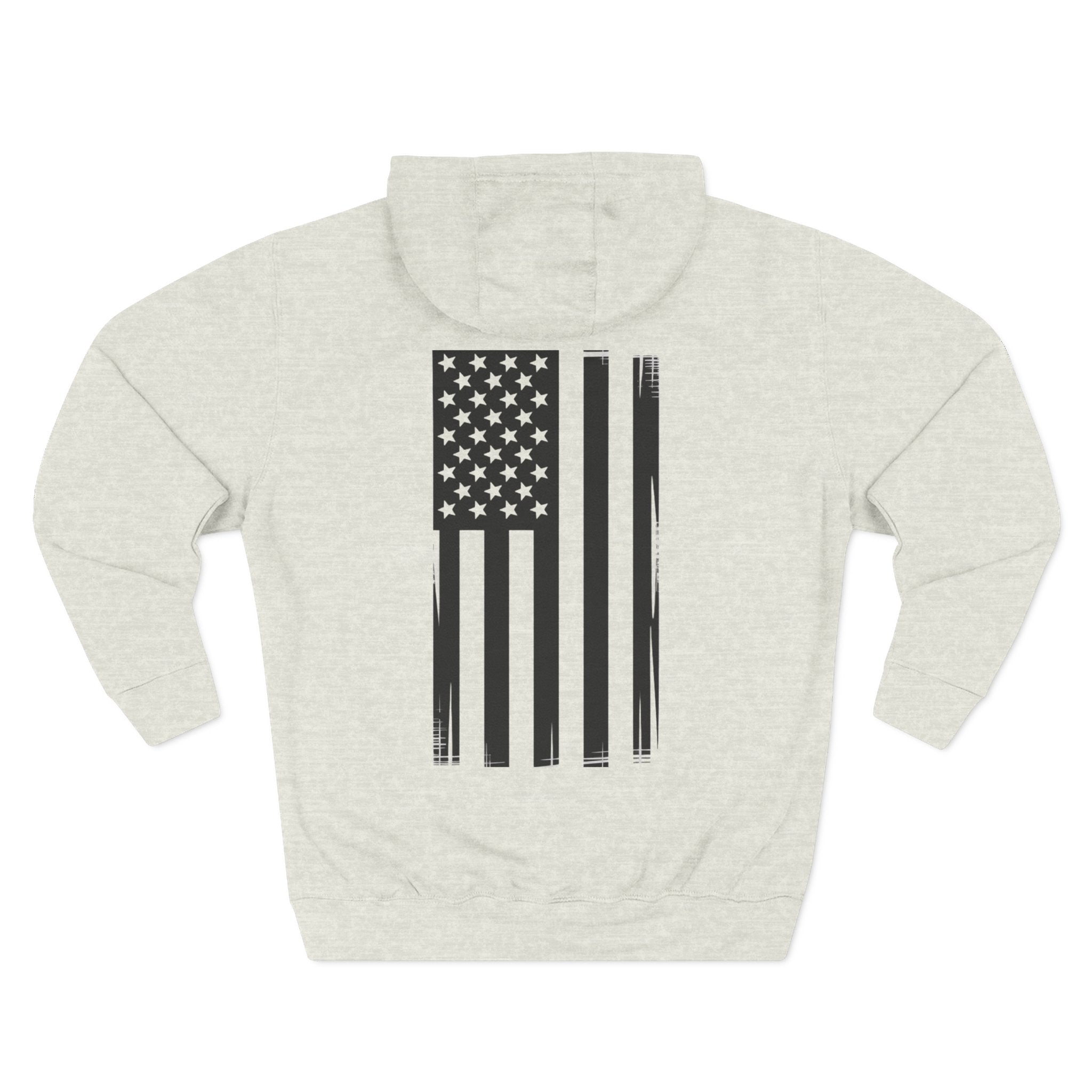 Patriotic Three-Panel Fleece Hoodie - Cozy Independence Day Sweatshirt, American Flag Gift, Casual Fall Hooded Sweatshirt, Unisex [...]