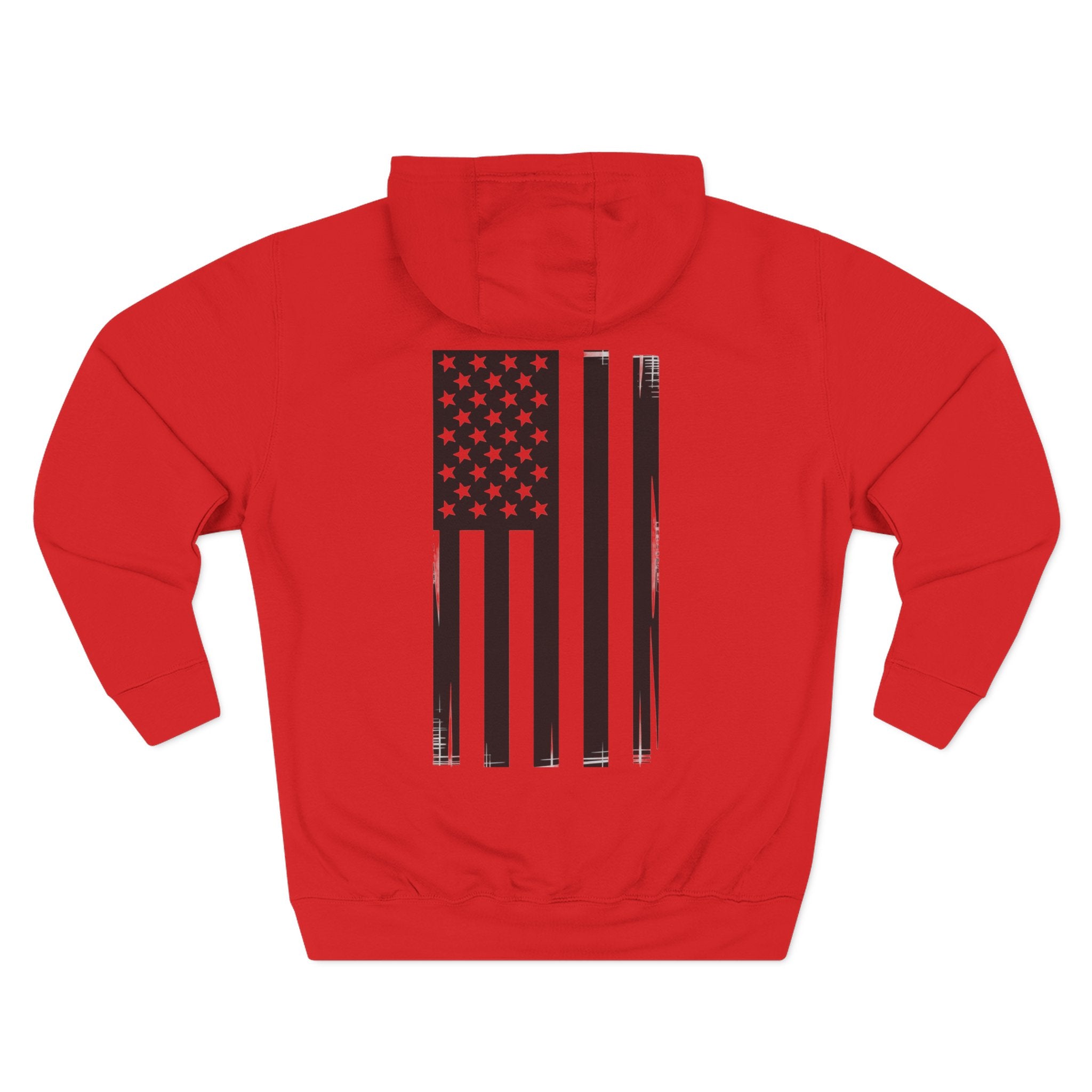 Patriotic Three-Panel Fleece Hoodie - Cozy Independence Day Sweatshirt, American Flag Gift, Casual Fall Hooded Sweatshirt, Unisex [...]