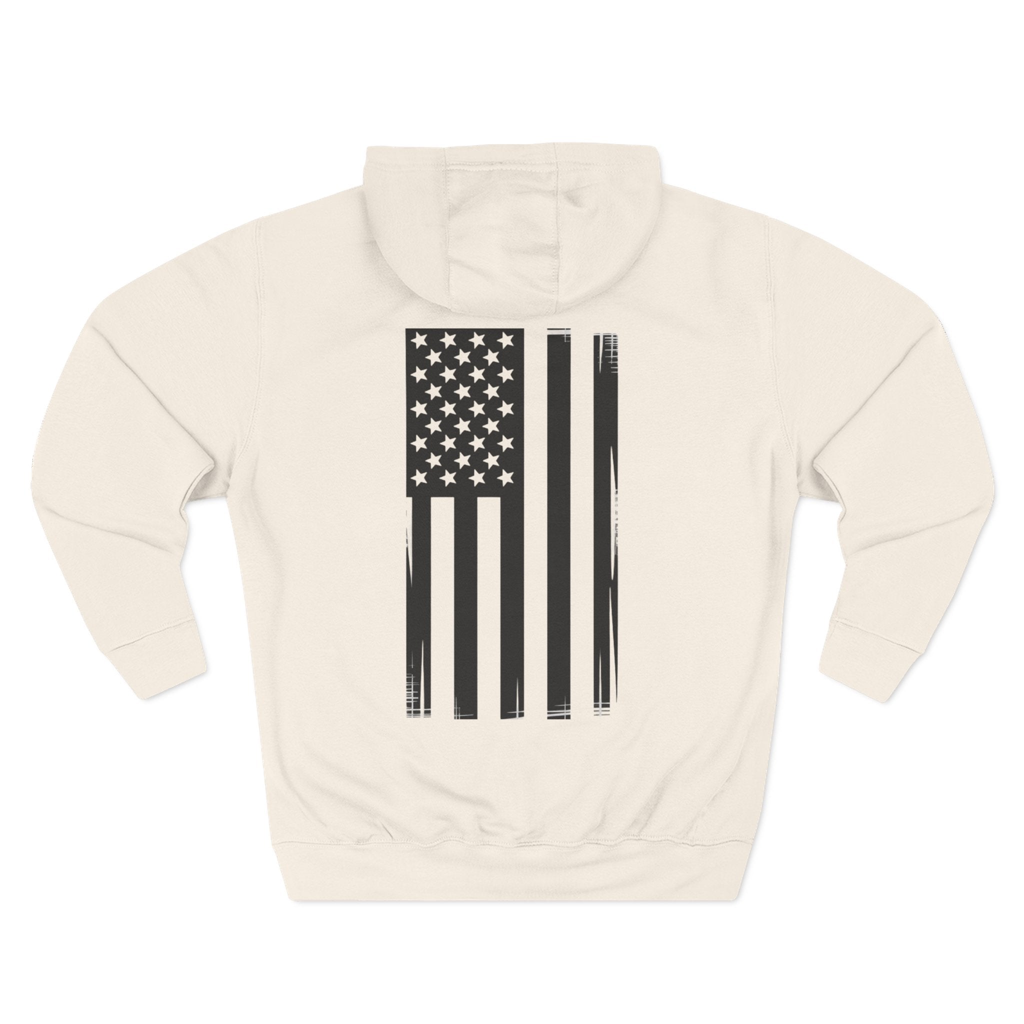 Patriotic Three-Panel Fleece Hoodie - Cozy Independence Day Sweatshirt, American Flag Gift, Casual Fall Hooded Sweatshirt, Unisex [...]