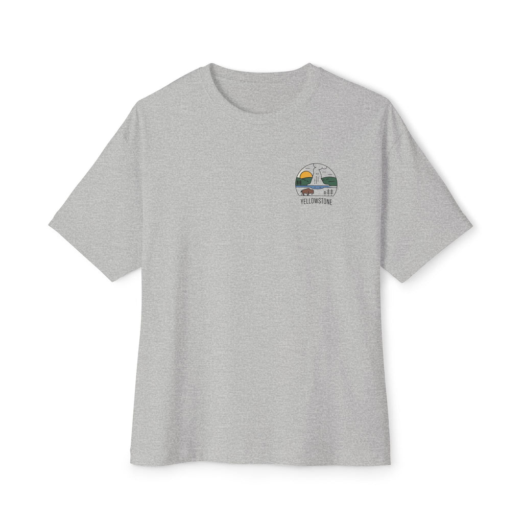 Yellowstone Graphic Unisex Oversized Tee, Casual Fashion, Nature Lover Gift, Adventure Apparel, Travel Souvenir
