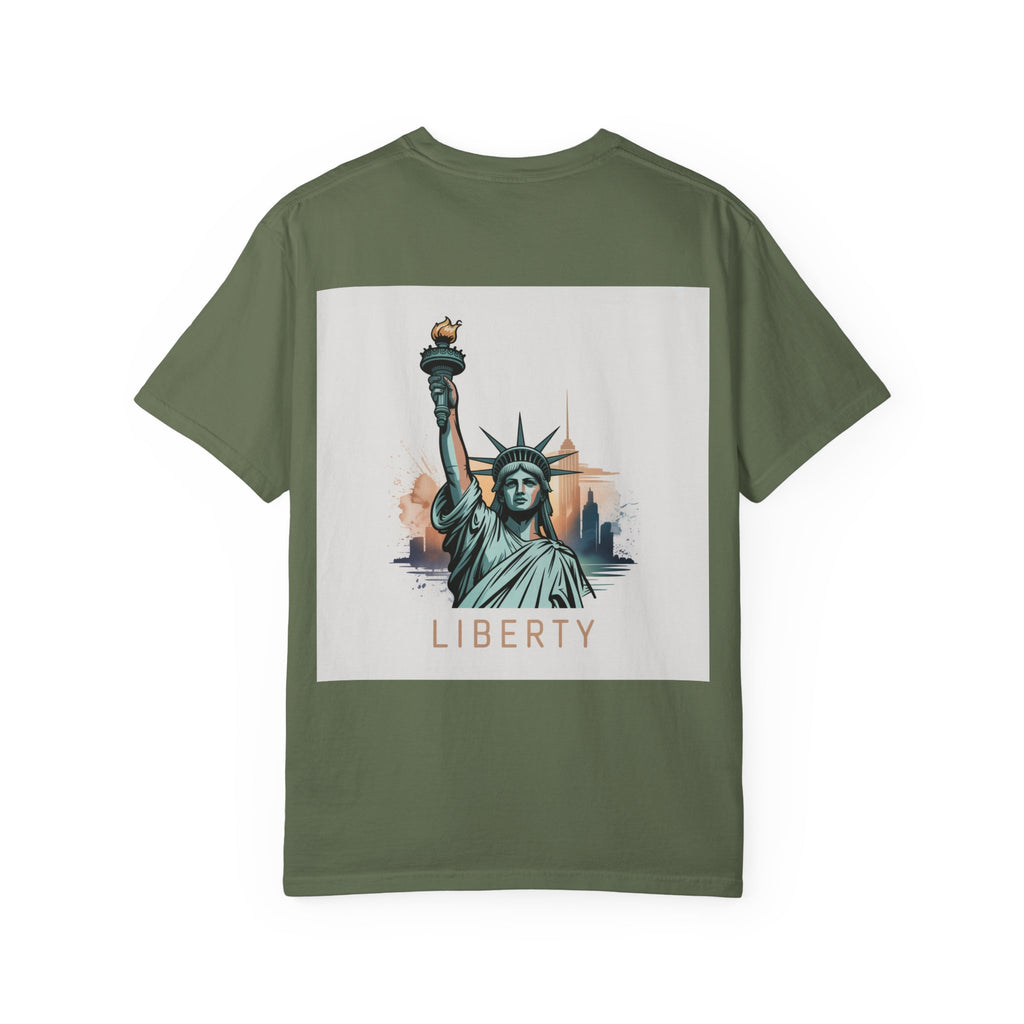 Statue of Liberty Graphic T-Shirt, NYC Apparel, Unisex Casual Tee, Travel Souvenir, Summer Outfit